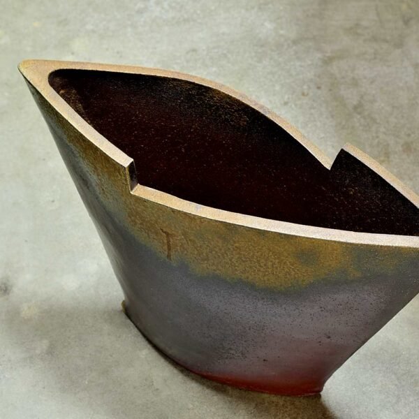 Wide Mouth Sculptural Vase - Image 4